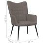 Sillón de relax con reposapiés de tela gris taupe de , Sillones - Ref: Foro24-327961, Precio: 116,96 €, Descuento: %