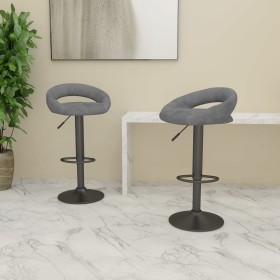 Kitchen stools 2 units light gray velvet by , Kitchen stools - Ref: Foro24-333269, Price: 131,09 €, Discount: %