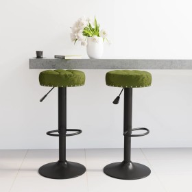 Kitchen stools 2 units light green velvet by , Kitchen stools - Ref: Foro24-332997, Price: 112,99 €, Discount: %