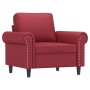 Sillón con taburete cuero sintético rojo tinto 60 cm de , Sofás - Ref: Foro24-3201203, Precio: 219,94 €, Descuento: %