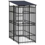 Outdoor dog kennel with steel roof 1.84 m² by , Dog kennels and fences - Ref: Foro24-3097946, Price: 490,13 €, Discount: %