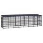 Outdoor dog kennel with a steel roof, 14.75 m² by , Dog kennels and fences - Ref: Foro24-3097971, Price: 2,00 €, Discount: %