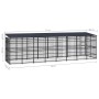 Outdoor dog kennel with a steel roof, 14.75 m² by , Dog kennels and fences - Ref: Foro24-3097971, Price: 2,00 €, Discount: %