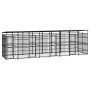 Outdoor dog kennel with a steel roof, 14.75 m² by , Dog kennels and fences - Ref: Foro24-3098016, Price: 2,00 €, Discount: %