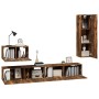 Set de muebles de TV 4 pzas madera contrachapada roble ahumado de , Muebles TV - Ref: Foro24-3114331, Precio: 187,99 €, Descu...