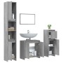 4-piece bathroom furniture set made of gray Sonoma plywood. by , Bathroom furniture - Ref: Foro24-3143929, Price: 198,72 €, D...