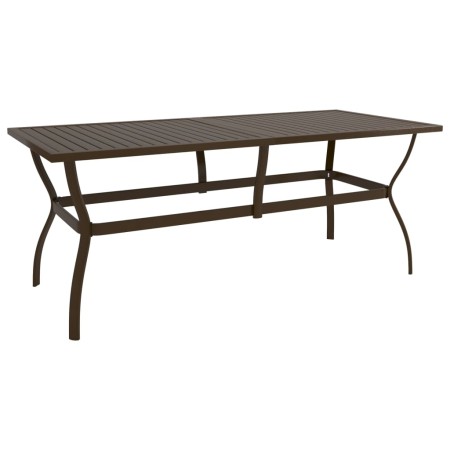 Mesa de jardín de acero marrón 190x80x72 cm de vidaXL, Mesas de jardín - Ref: Foro24-312281, Precio: 154,05 €, Descuento: %