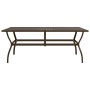 Mesa de jardín de acero marrón 190x80x72 cm de vidaXL, Mesas de jardín - Ref: Foro24-312281, Precio: 154,05 €, Descuento: %