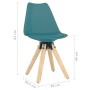 Swivel dining chairs 4 units PP turquoise by , dining chairs - Ref: Foro24-338071, Price: 211,25 €, Discount: %