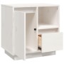 Mesita de noche madera maciza de pino blanco 50x34x50 cm de , Mesitas de noche - Ref: Foro24-814481, Precio: 62,10 €, Descuen...