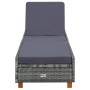 Lounger with gray synthetic rattan cushion by vidaXL, Loungers - Ref: Foro24-310475, Price: 153,15 €, Discount: %