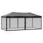 Carpa para fiestas plegable con paredes laterales negra 3x6 m de , Carpas y cenadores - Ref: Foro24-93553, Precio: 183,97 €, ...