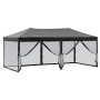 Carpa para fiestas plegable con paredes laterales negra 3x6 m de , Carpas y cenadores - Ref: Foro24-93553, Precio: 183,97 €, ...