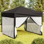 Folding party tent with black side walls 3x3 m by , Tents and gazebos - Ref: Foro24-93532, Price: 120,40 €, Discount: %