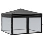 Folding party tent with black side walls 3x3 m by , Tents and gazebos - Ref: Foro24-93532, Price: 120,40 €, Discount: %