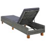 Lounger with gray synthetic rattan cushion by vidaXL, Loungers - Ref: Foro24-310475, Price: 153,15 €, Discount: %