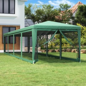 Carpa para fiestas con 10 paredes de malla HDPE verde 3x12 m de , Carpas y cenadores - Ref: Foro24-319248, Precio: 201,99 €, ...