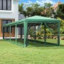 Party tent with 10 green HDPE mesh walls 3x12 m by , Tents and gazebos - Ref: Foro24-319248, Price: 201,95 €, Discount: %