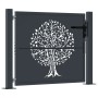 Puerta de jardín acero gris antracita diseño árbol 105x80 cm de , Puertas de jardín - Ref: Foro24-153154, Precio: 181,34 €, D...