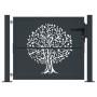 Puerta de jardín acero gris antracita diseño árbol 105x80 cm de , Puertas de jardín - Ref: Foro24-153154, Precio: 181,34 €, D...