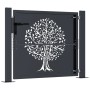 Puerta de jardín acero gris antracita diseño árbol 105x80 cm de , Puertas de jardín - Ref: Foro24-153154, Precio: 181,34 €, D...