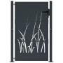 Garden gate in anthracite grey steel with grass design, 105x130 cm. by , garden gates - Ref: Foro24-153168, Price: 226,86 €, ...