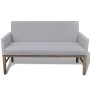 Banco con cojín acolchado madera de caucho tela gris claro de , Sofás - Ref: Foro24-241663, Precio: 262,11 €, Descuento: %