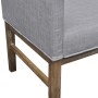 Banco con cojín acolchado madera de caucho tela gris claro de , Sofás - Ref: Foro24-241663, Precio: 262,11 €, Descuento: %