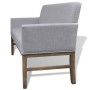 Bank with padded cushion, rubber wood, light gray fabric by , Sofas - Ref: Foro24-241663, Price: 262,11 €, Discount: %