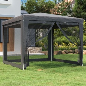 Party tent with 4 walls made of anthracite grey HDPE mesh, 3x3 m. by , Tents and gazebos - Ref: Foro24-319229, Price: 86,33 €...