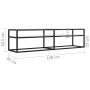 TV stand made of tempered glass in white marble color, measuring 160x40x40.5 cm. by , TV Furniture - Ref: Foro24-331720, Pric...