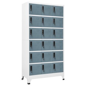 Light gray and dark gray steel locker 90x40x180 cm by , Lockers and storage cabinets - Ref: Foro24-339835, Price: 341,32 €, D...