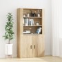 Armario de pared madera contrachapada roble sonoma 80x33x80 cm de , Aparadores - Ref: Foro24-816595, Precio: 67,77 €, Descuen...