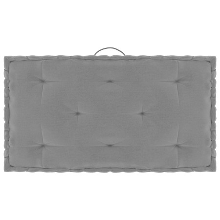 Cojín para palé de suelo algodón gris 73x40x7 cm de vidaXL, Cojines para sillas y sofás - Ref: Foro24-324684, Precio: 30,67 €...