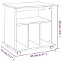 Rollschrank aus braunem Eichenfurnierholz mit Rädern, 60x45x60cm. von , Schließfächer und Lagerschränke - Ref: Foro24-826356,...