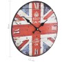 Reloj vintage de pared con flores UK 30 cm de , Relojes de pared - Ref: Foro24-50627, Precio: 17,79 €, Descuento: %