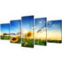 Decorative set of canvases for the wall, sunflower model, 200 x 100 cm by , Posters, prints and visual art - Ref: Foro24-2415...