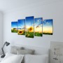 Decorative set of canvases for the wall, sunflower model, 200 x 100 cm by , Posters, prints and visual art - Ref: Foro24-2415...