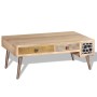 Mesa de centro con cajones madera maciza de mango 105x55x41 cm de , Mesas de centro - Ref: Foro24-244016, Precio: 265,99 €, D...