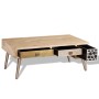 Solid mango wood coffee table with drawers 105x55x41 cm by , Coffee table - Ref: Foro24-244016, Price: 265,99 €, Discount: %