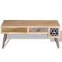 Mesa de centro con cajones madera maciza de mango 105x55x41 cm de , Mesas de centro - Ref: Foro24-244016, Precio: 265,99 €, D...