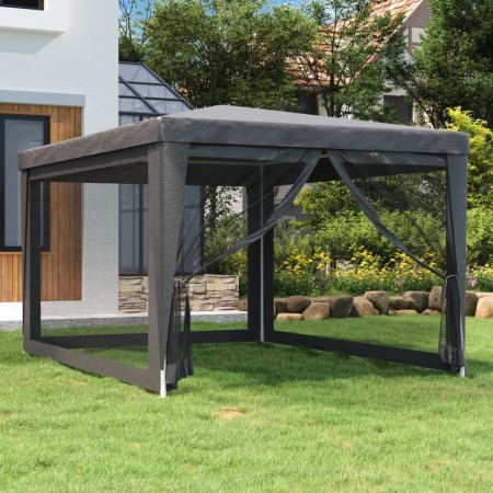 Carpa para fiestas 4 paredes de malla HDPE gris antracita 3x4 m de , Carpas y cenadores - Ref: Foro24-319234, Precio: 97,22 €...