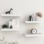 Loggia wall shelves 4 units white MDF 40x15x4 cm by , Shelves and shelves - Ref: Foro24-330200, Price: 42,10 €, Discount: %