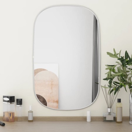 Silver wall mirror 70x45 cm by , Mirrors - Ref: Foro24-348213, Price: 43,58 €, Discount: %