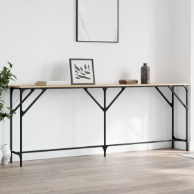 Sonoma oak engineered wood console table 200x29x75 cm by , Side tables - Ref: Foro24-837778, Price: 76,25 €, Discount: %