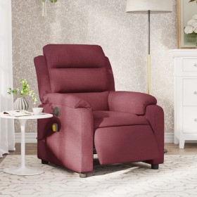 Sillón de masaje reclinable eléctrico tela rojo tinto de , Sillones - Ref: Foro24-3204971, Precio: 285,68 €, Descuento: %