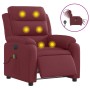 Electric reclining massage armchair in burgundy fabric by , Armchairs - Ref: Foro24-3204971, Price: 285,68 €, Discount: %