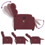 Electric reclining massage armchair in burgundy fabric by , Armchairs - Ref: Foro24-3204971, Price: 285,68 €, Discount: %