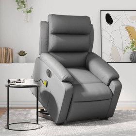 Sillón de masaje elevable eléctrico cuero sintético gris de , Sillones - Ref: Foro24-3205066, Precio: 338,99 €, Descuento: %