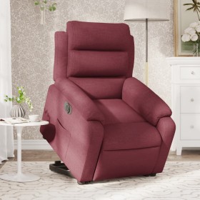 Electric reclining and lift fabric armchair in burgundy red. by , Armchairs - Ref: Foro24-3205007, Price: 349,99 €, Discount: %